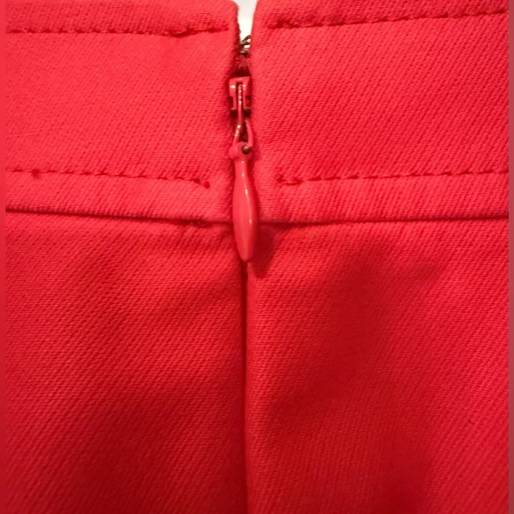 J.Crew Red Cotton Spandex Sailor Skirt Gold Buttons Preppy Nautical Size 4